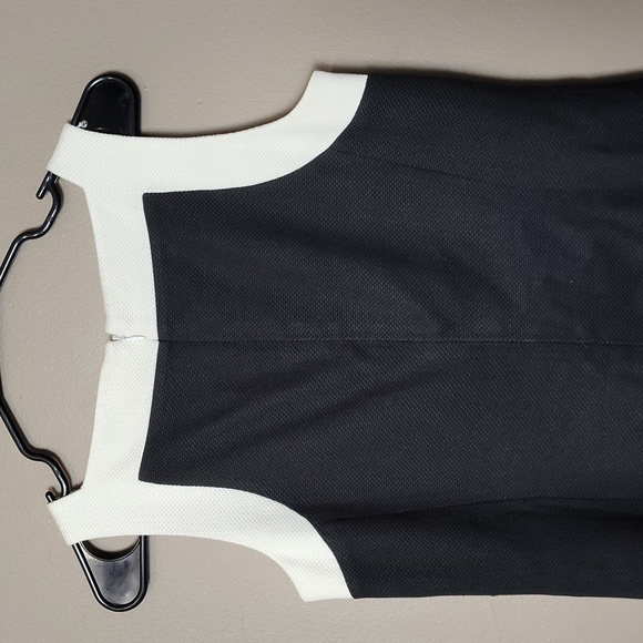 Ann Taylor Black And Cream White Trim Dress Size 6 - Picture 6 of 8